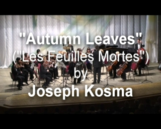 Борис Мирончук виконує твір Жозеф Косма "Осіннє листя"